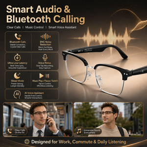 Gafas Inteligentes con IA, Traducción en Tiempo Real en Más de 164 Idiomas, Gafas de Audio Ligeras de 25 g, Captura de Video 1080P, IP67 - Product Image 5