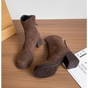 Stivali da Neve Invernali da <span class=keywords><strong>Donna</strong></span> con Tacco Alto Rimovibile, Doppia Funzione, Suola Spessa, Stivali Autunnali - Product Image 2