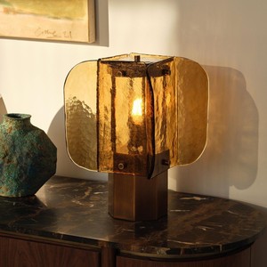Vintage Style Glass Art Table Lamp E27 LED Amber Creative <b>Desk</b> Lamp For Bedroom Living Room <b>Study</b> - Product Image 1