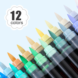Cepillo oblicuo de marcador de arte para niños <span class=keywords><strong>impermeable</strong></span> acrílico para <span class=keywords><strong>Amazon</strong></span> marcador de líquido directo transfronterizo no tóxico apilable para - Product Image 2