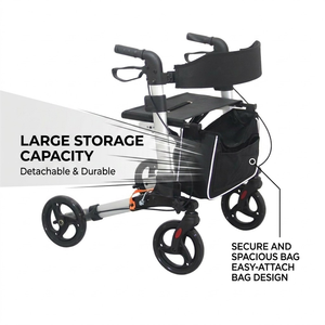 <span class=keywords><strong>Andador</strong></span> con Asiento de Aluminio Ligero de <span class=keywords><strong>4</strong></span> <span class=keywords><strong>Ruedas</strong></span> Feiyang Medical FY9654L para Personas Mayores, Capacidad de 136 kg, ISO13485/CE, Venta al Por Mayor - Product Image 5
