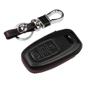 ปลอกกุญแจหนังแท้ Audi 4D พร้อมหัวเข็มขัดสังกะสี สำหรับรถยนต์รุ่นออดี้ - Product Image 1