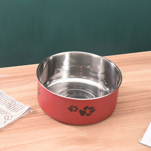Wholesale <strong>Dog</strong> <strong>Bowls</strong> Steel Pet <strong>Bowls</strong> for <strong>Dog</strong> Cat Puppy Stainless Steel Colorful Pet <strong>Bowl</strong> - Product Image 1