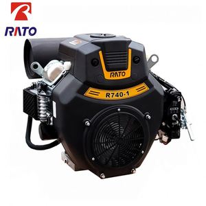 Moteur à essence Rato R740 27HP à démarrage électrique, multicylindre, refroidi par air, 4 temps, arbre horizontal, OHV, 739cc avec roulement - Product Image 2