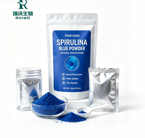 Lebensmittelqualität Phycocyanin E18 Blaues <span class=keywords><strong>Spirulina</strong></span>-Pulver Natürliche Farbstoffe Wasserlöslich Halal/Koscher-Zertifiziert Rohstoff für Weichgummis - Product Image 1