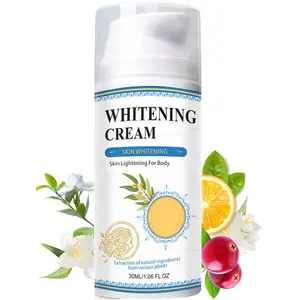 Crema blanqueadora de piel de área oscura OBM suministrada crema blanqueadora de colágeno brillante con Ginseng para tratamiento íntimo piel oscura