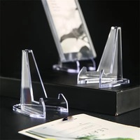 Support d'affichage triangulaire en plastique transparent Wugeon Wugeon-029, petit support pour pièces commémoratives, objets de collection, souvenir de bureau