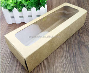 Vendita calda all'ingrosso scatole di cassetti in carta Kraft con finestra rettangolare scatola di maccheroni per alimenti piccola scatola di biscotti in carta Kraft - Product Image 2