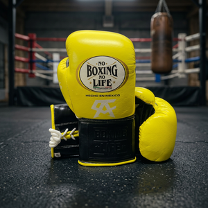 Gants de boxe en cuir véritable OEM, style NBNL, lacés, faits à la main, logo personnalisé, service d'étiquetage privé, unisexe - Product Image 2