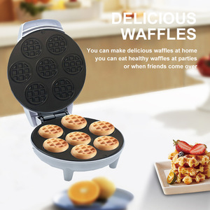 Mini <b>Waffle</b> <b>Maker</b> 7 Hole Electric Non Stick Cooking Surface For Home Breakfast Making - Product Image 1