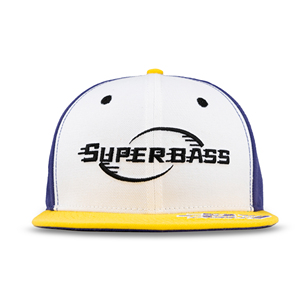 Casquette ajustée TCAP personnalisée en Chine, 6 panneaux, visière plate, broderie plate, blanc et violet - Product Image 2