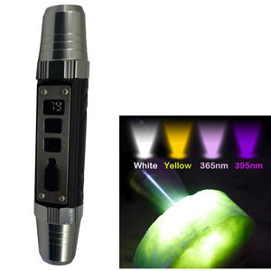 ไฟฉายตรวจสอบอัญมณี 4 in 1 สีขาวเหลือง 365nm 395nm UV 4 แสง ชาร์จไฟได้ผ่าน USB-C สำหรับตรวจสอบหยกและอัญมณี - Product Image 2