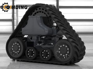 Nouveau châssis à chenilles triangulaires en caoutchouc et acier QINDING respectueux du sol pour moissonneuses-batteuses et tracteurs agricoles - Product Image 3