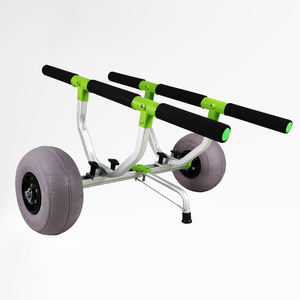 <span class=keywords><strong>Chariot</strong></span> de <span class=keywords><strong>kayak</strong></span> pliable en aluminium robuste avec roues à ballons de 12 pouces pour la plage et la boue - Product Image 3