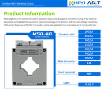 Transformador de corriente para interiores, certificado CE, 200/1A, relación de medición monofásica, 1,0 precisión, potencia CT 50/60Hz, proveedor directo
