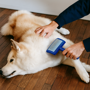 JZ-Brosse à poils longs pour animaux de compagnie 20mm, démêlage et démêlage doux, épingles arrondies anti-rayures, poignée ergonomique, OEM/ODM - Product Image 2