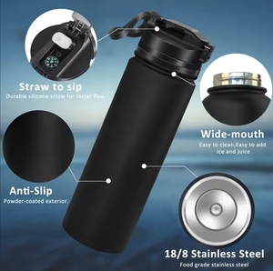 Bouteille de purificateur d'eau en acier inoxydable Portable cartouche de filtre à charbon actif manuelle tasse isolée à boire directe en plein air - Product Image 6