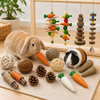 Balle d'herbe pour animaux de compagnie – Jouet à mâcher pour lapins, cochons d'Inde, hamsters, chinchillas – Maintient les petits animaux occupés ; Vente en gros