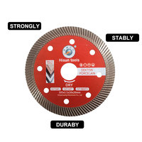 Disque de coupe diamanté turbo à mailles fines, sans éclats, pour carrelage céramique et porcelaine, à utiliser avec une meuleuse d'angle