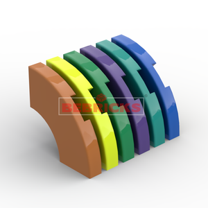 BEBRICKS Serie de Piezas de Construcción 27925, <span class=keywords><strong>Ladrillo</strong></span> Redondo 2x2 Esquina Macaroni, Ladrillos de Juguete, Armas, Alex, Pieza de Set de Bloques de Construcción - Product Image 4