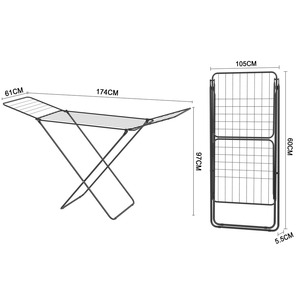 Dây Dây Mới 18M Khô Không Gian Quần Áo Máy Sấy Kệ Đứng Có Thể Gập Lại Phòng Khách Đứng Loại Giặt Khô Giá - Product Image 2