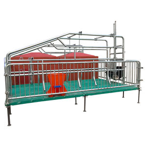 Nouveau prix d'usine Double corps cochon truie caisse de mise bas décrochage lit <span class=keywords><strong>Cage</strong></span> boîte galvanisé à chaud Cages pour animaux pour les fermes porcines - Product Image 3