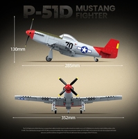 Ensemble de construction de briques Mustang Fighter Jet P-51, modèle d'avion bombardier jouet