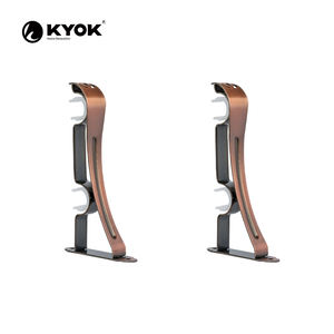 ขายึดราวม่านคู่อเนกประสงค์ KYOK - โลหะขัดเงาหลากสีสำหรับหน้าต่างแบบกำหนดเอง - Product Image 3