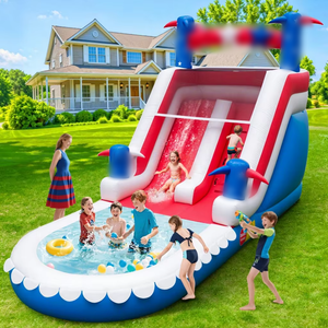 Castillo Inflable Comercial Gigante para Adultos y Niños <span class=keywords><strong>con</strong></span> <span class=keywords><strong>Piscina</strong></span> Desmontable, Fácil <span class=keywords><strong>de</strong></span> Instalar, Tamaño Personalizado, Material <span class=keywords><strong>de</strong></span> PVC - Product Image 1