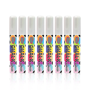 Dustless Reversible White Liquid Chalk Markers Wholesale Custom Logo Chalkboard Dry <b>Erase</b> LED Board Marker Pen - Product Image 1
