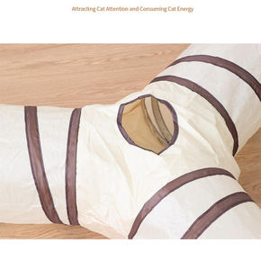 نفق لعب القط المقاوم للاهتراء ، أنفاق حيوانات أليفة قابلة للطي مع لعبة لعب مجعد للقطط ، مستلزمات القطط المضحكة - Product Image 3