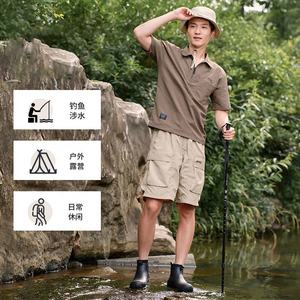 Bottes de pluie antidérapantes en caoutchouc doublées de néoprène YL3620 pour hommes - Chaussures de jardin d'extérieur été/hiver/automne - Product Image 5