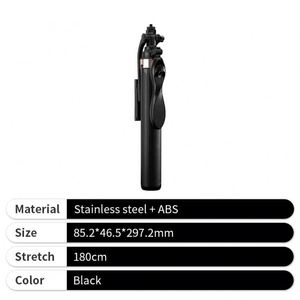 Palo de Selfie con Rotación de 360 Grados, Palo de Selfie Portátil de Aluminio Personalizado con Rotación de 180 Grados y Luz - Product Image 4