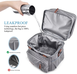 ถุงใส่อาหารกลางวันบุฉนวนสำหรับวัยรุ่นและผู้หญิงถุงเก็บความเย็นด้วยวัสดุโพลีเอสเตอร์สำหรับใช้ในสำนักงานและอาหาร - Product Image 3