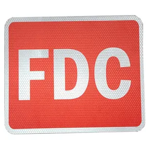 Panneau de raccordement du service d'incendie FDC 10 "x 14" signalisation en aluminium pour lieu d'arrosage automatique