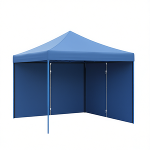 Accessori per tenda da festa blu con 2 pareti laterali con cerniera in tessuto Oxford PE, tenda estiva a montaggio rapido automatico, tipo esteso - Product Image 1