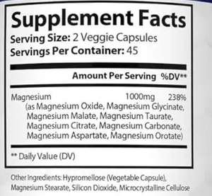 OEM Private Label GMP fabbrica all'ingrosso TK Hot-seller integratori di glicinato di magnesio 1000 mg malato di magnesio citrato capsule - Product Image 2