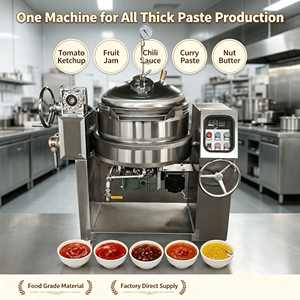 Large Capacity Industrial Food Processing Machine Beef <strong>Paste</strong> <strong>Rendang</strong> Cooking Electric Oil Cooking Mixer - Product Image 1