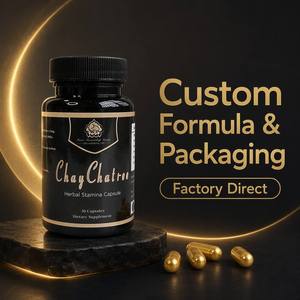Capsules de complément alimentaire à base de plantes pour l'énergie masculine, capsules de fibres alimentaires pour la vitalité, vendues directement de l'usine de la marque OEM. - Product Image 1