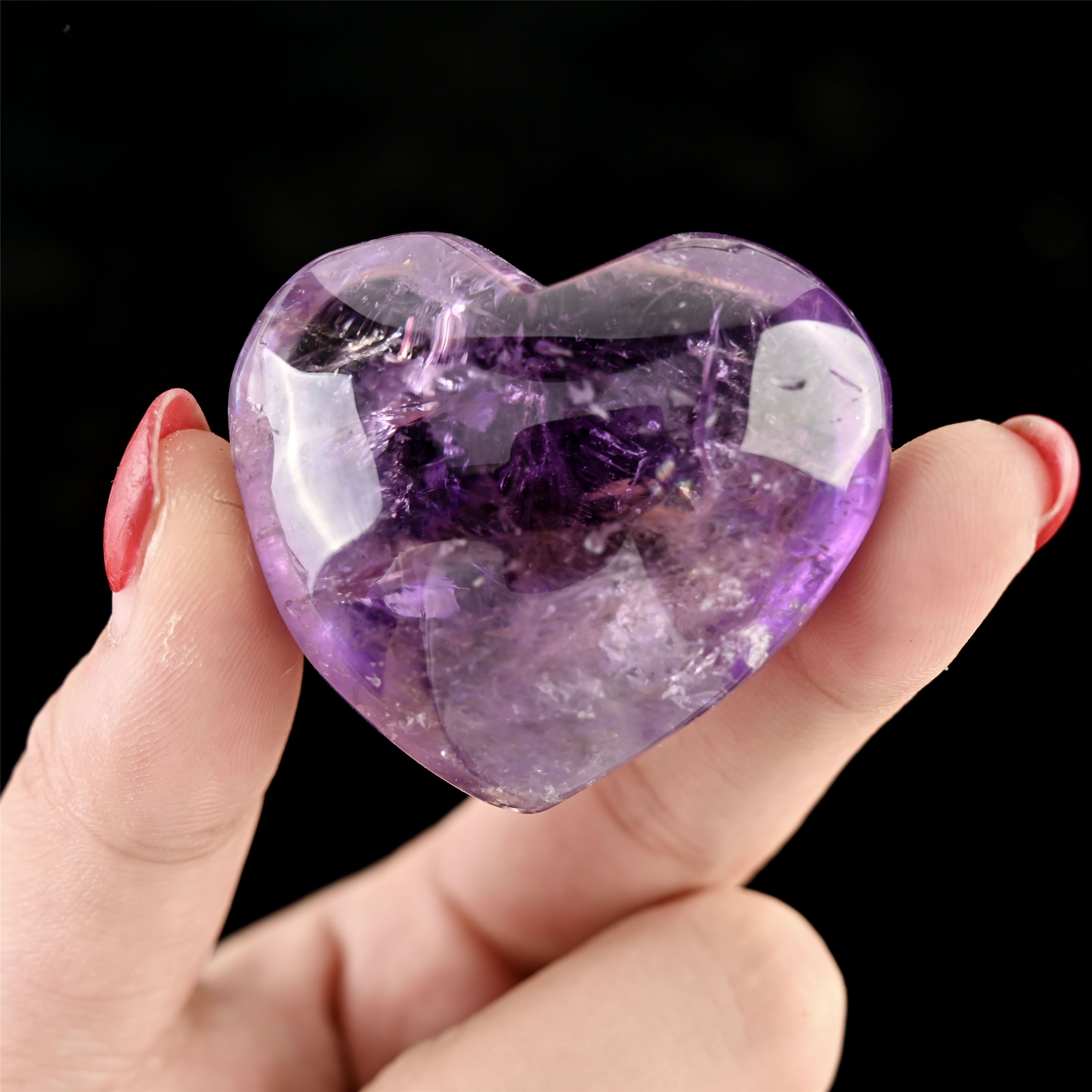 Purple Amethyst Heart