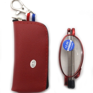 Hot Selling Red <strong>Mini</strong> Retractable PC Frame <strong>Reading</strong> <strong>Glasses</strong> Easy Carry Foldable Design - Product Image 6
