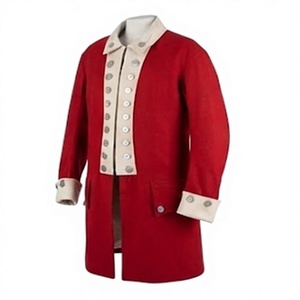 Manteau de cérémonie rouge pour homme 100 % laine, double boutonnage, imperméable, écologique, uniforme historique, vêtement d'extérieur, logo personnalisé, OEM - Product Image 2
