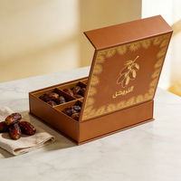 Boîte de dattes personnalisée de luxe, cadeau islamique exquis, Arabie, Ramadan, chocolats, emballage promotionnel OEM, prix bas