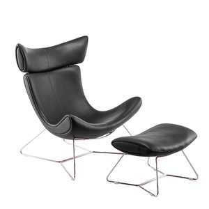 Silla de salón de estilo nórdico, silla de cuero para ocio, silla de salón - Product Image 3