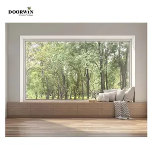 Heat Insulated AS2047 Triple Glazed Windows Cheap Price Big Picture Black Window Floor To Ceiling Fixed Window