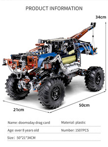 Mould <span class=keywords><strong>King</strong></span> 18006 Camion de Remorquage Rebel Motorisé <span class=keywords><strong>Jouet</strong></span> de Voiture 2021 <span class=keywords><strong>Jouet</strong></span> de Construction Éducatif pour Enfants Cadeau pour Enfant Briques DIY Lepini Techn - Product Image 6