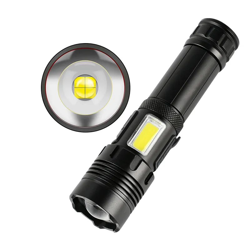 OEM Super Bright 1500 Lumen 7 Modes usb Charging COB LED Flashlight Torch Rechargeable with Power Bank