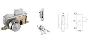 An ninh cao cửa dưới đóng thiết bị thép không gỉ đôi khóa chốt khóa mà không cần xử lý cho khung nhôm tầng - Product Image 3