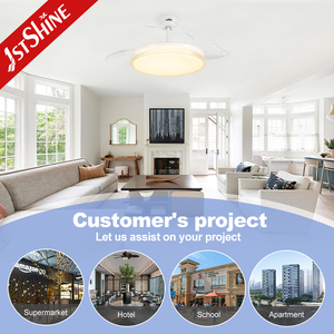 Ventilador de techo LED 1stshine Aspas plegables blancas elegantes Diseño BLDC Ventilador de techo LED retráctil silencioso - Product Image 5