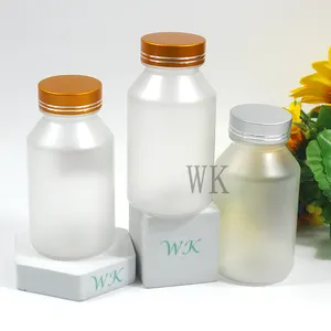 200ml Empty Plastic Pill Frosted Container Medicine Vitamin Capsule Supplements Plastic Pet Capsule Bottle with UV cap